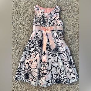 Bonnie Jean white, pink, black little girls dress size 6X kids small